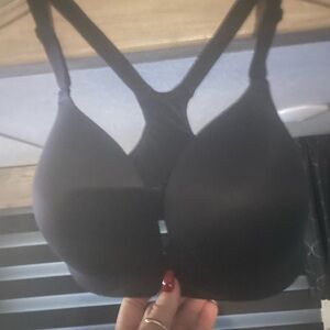 Women's Soma  Black Racerback Bra snap front 34DDD